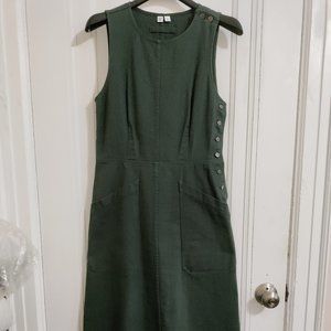 Uniqlo U  dark green denim dress